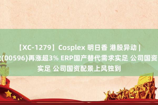 【XC-1279】Cosplex 明日香 港股异动 | 波澜数字企业(00596)再涨超3% ERP国产替代需求实足 公司国资配景上风独到