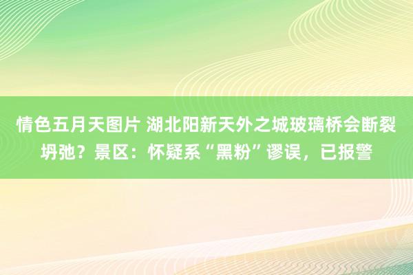 情色五月天图片 湖北阳新天外之城玻璃桥会断裂坍弛？景区：怀疑系“黑粉”谬误，已报警