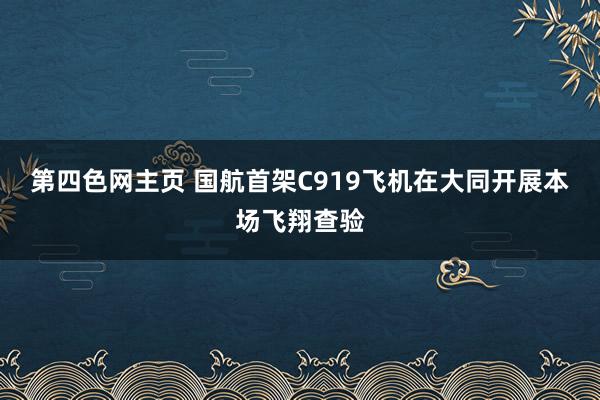 第四色网主页 国航首架C919飞机在大同开展本场飞翔查验