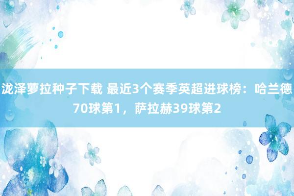 泷泽萝拉种子下载 最近3个赛季英超进球榜：哈兰德70球第1，萨拉赫39球第2